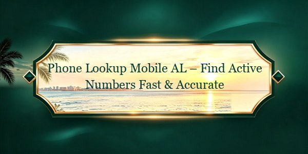 Phone Lookup Mobile AL – Find Active Numbers Fast & Accurate